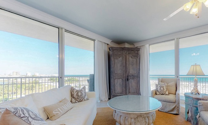 Pensacola Beach Condo | 4th floor corner condo overlooking the Gulf of Mexico w/shared pool