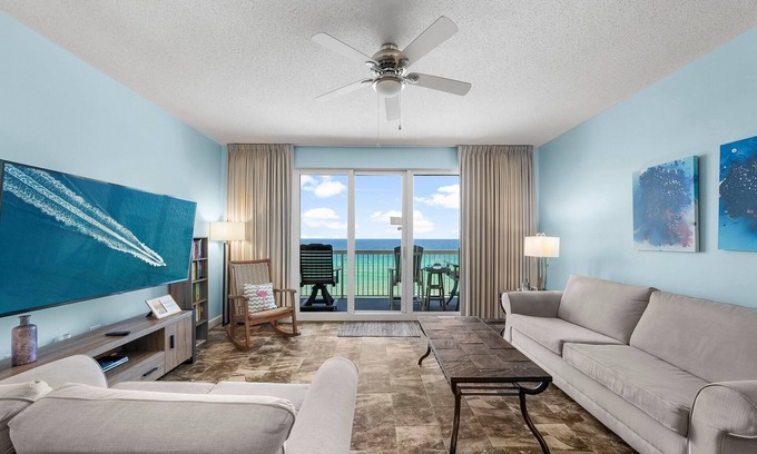 Lower Grand Lagoon Condo | 9TH FLOOR! FREE BEACH SERVICE! GREAT DECOR! OUTSTANDING VIEWS!