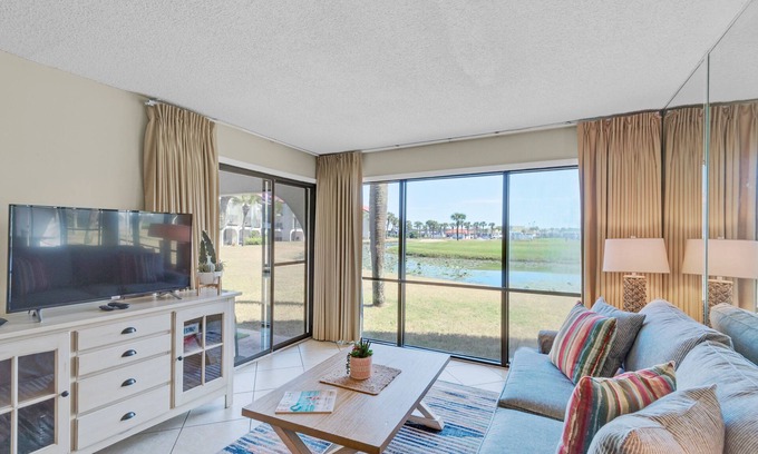 Panama City Beach Condo | ⛵Balcony-Pool-Hot Tubs-Edgewater Golf Villa 304⛵