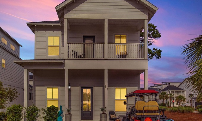Inlet Beach House | Barefoot And Brushstrokes-30A-Golf Cart-Heated Pool-Bikes-Beach gear