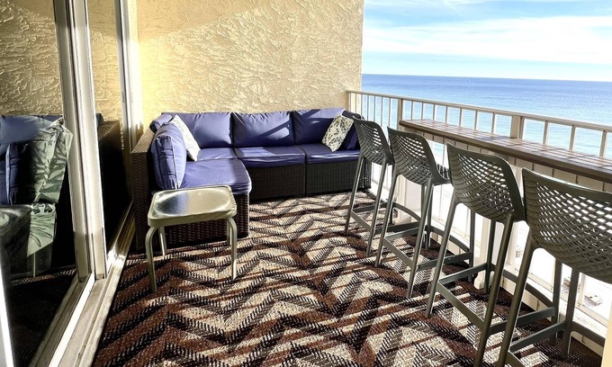 Biltmore Beach Condo | Beautiful Beach Front Condo with Pool and Hot Tub! Free Beach Chair Service!