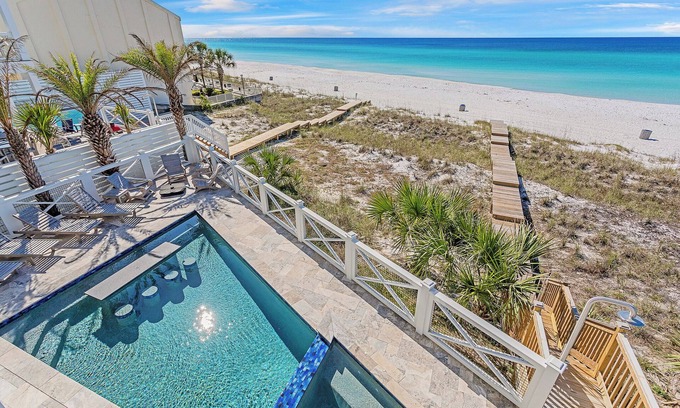 Hollywood Beach House | Best of the Best! Gulf Front with Heated Pool, Private Gym, Private Elevator