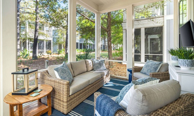 Watercolor House | Big Luxury Beach Vibes w Lounges and GolfCart