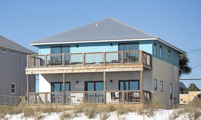 Lullwater Beach On Gulf Of Mexico House | Blue Dolphin - Luxurious Beach Front Home walking distance to Pier Park in PCB