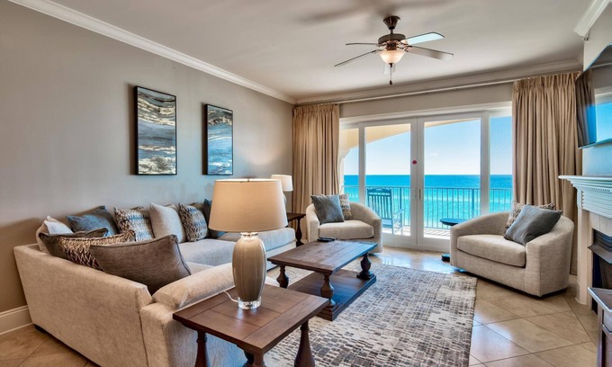 Santa Rosa Beach Condo | Book Now for Fall! Luxury Beachfront Condo! 2 Community Pools! Balcony Overlooking Water!