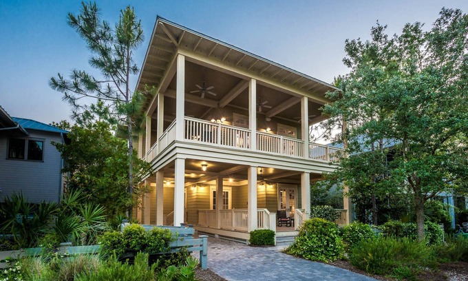 Watercolor House | Book Now for Fall! All Decked Out - Camp District! Wrap around Porches! Luxurious Interiors!