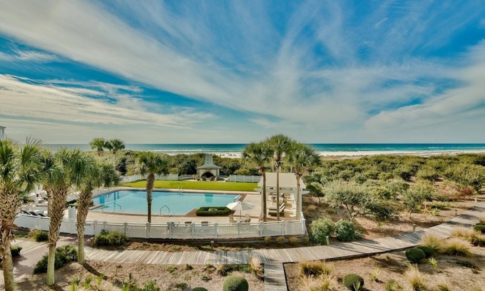 WaterSound Beach Condo | Book Now for Fall! New Listing! Gulf Views! Steps from the Pool and Beach! Gated Community!