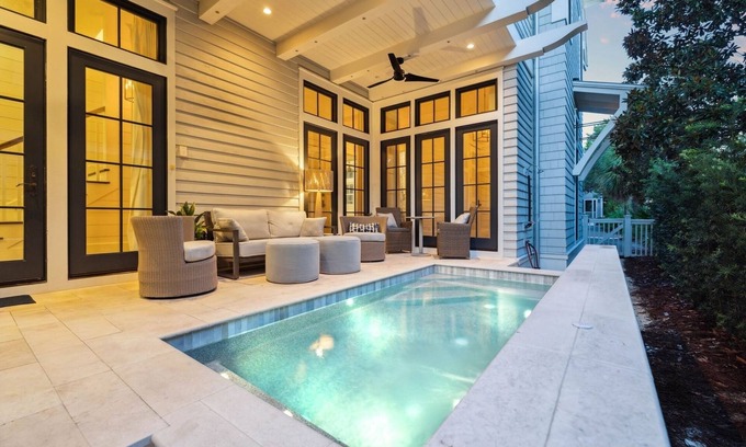 WaterSound Beach House | Book Today for a Fall Stay! Spacious, light-filled home! Private Heated Pool! Sonos System!