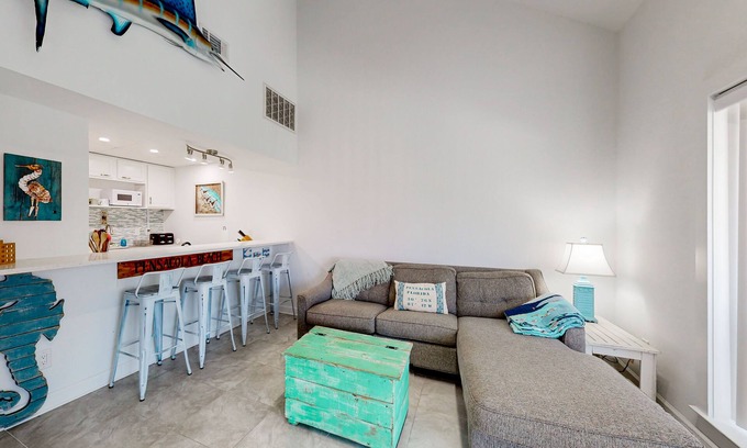 Villa Sabine Condo | Charming coastal condo with water views, great location, balcony, WiFi, A/C
