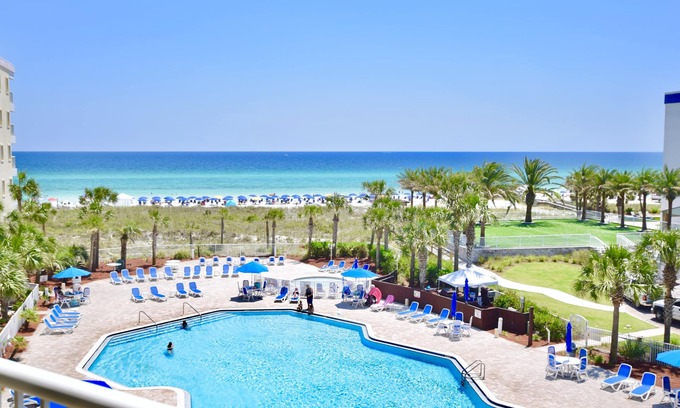 Fort Walton Beach Condo | Destin West Gulfside #411 ~Free Beach Service! ~Great View! Pools + Lazy River!