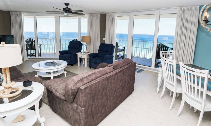 Gulf Lagoon Beach Condo | E1201 Million Dollar View! 3 Gulf Front Pools, Gated Condo