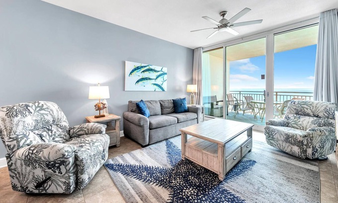 Panama City Beach Condo | FREE Beach Chair Service-BeachFRONT-2 Gulf Front Pools-Hot Tub-Aqua Resort 1007