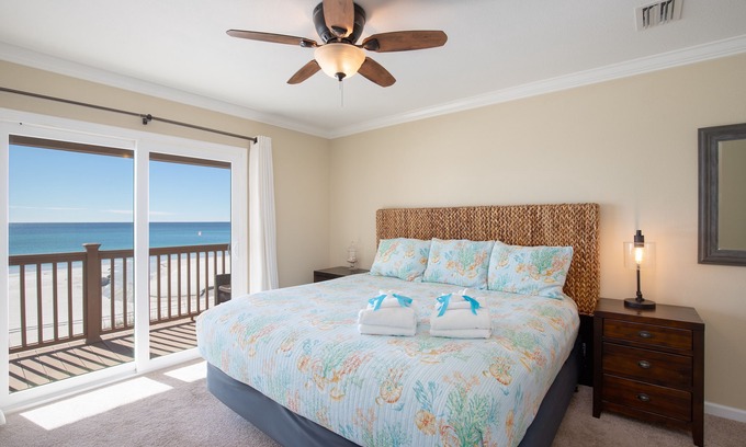 West Panama City Beach House | GULF FRONT, Close to Pier Park - Walk Directly Onto the Beach! NO ELEVATORS!