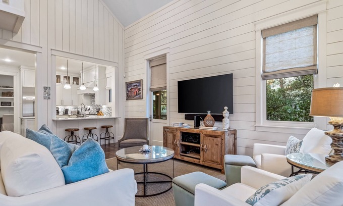 Watercolor House | Modern Amenity Packed by Gulf w Porch and GolfCart