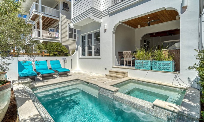 Rosemary Beach House | Peaceful Blessings - Brand New Luxury Home! Private Pool & Hot Tub! Excellent Gulf Views!