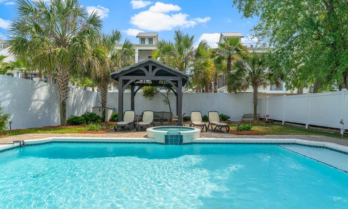 Crystal Beach House | Private Pool - Hot Tub - Steps to Beach - Golf Cart - Balcony with Gulf Views