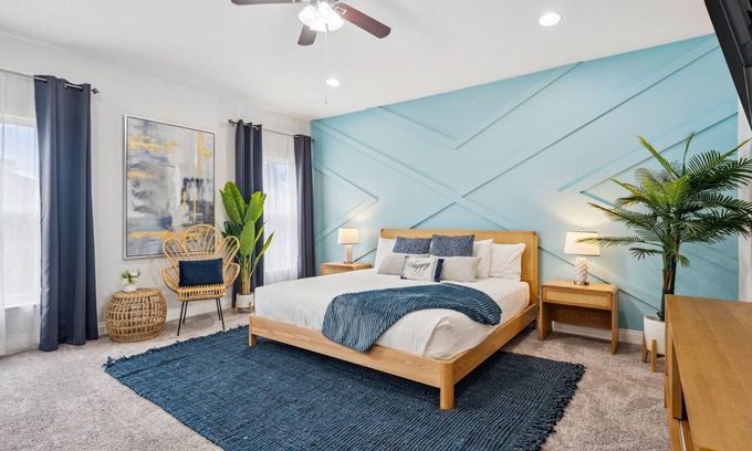 Inlet Beach Heights House | Private Swim Spa Family-Friendly Large One-Story Home Near 30A King Bed