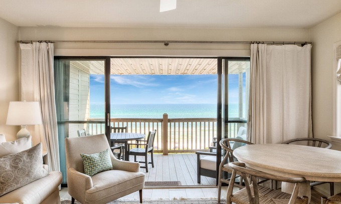 Seacrest Condo | Seamist #8 Gulf Front Condo - Gulf Front, Bikes, & Balcony Views!