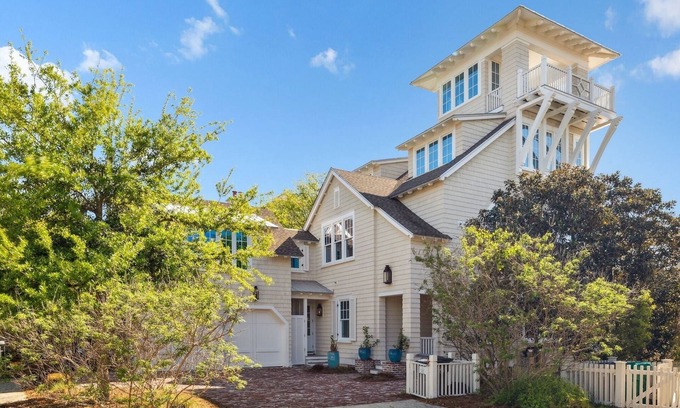 WaterSound Beach House | Spend Fall by the Beach! Gulf Views! Steps From The Beach! Large Outdoor Living Space!