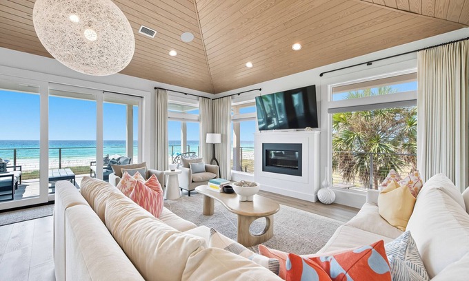 Seagrove Beach House | Spend Fall by the Gulf! LUXURY Gulf Front Home! Sprawling Porches! Private pool!