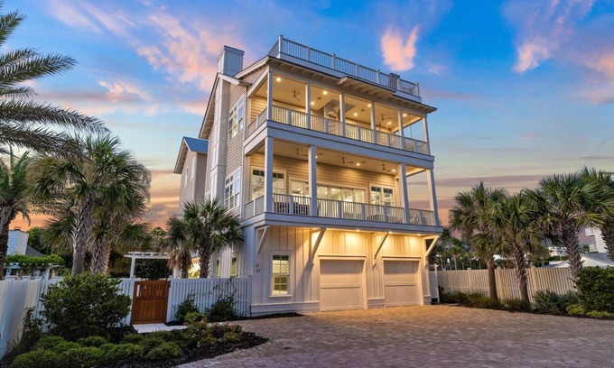 Seacrest House | Spend Summer by the Beach! Steps From The Beach! Private Pool! Gulf Views! Low-Speed Vehicle!