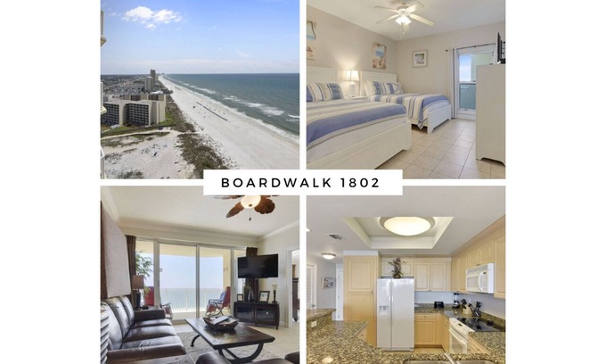 Panama City Beach Condo | Stylish 2BR Boardwalk Condo – Gulf Views, Balcony, 2 Queens & Resort Amenities