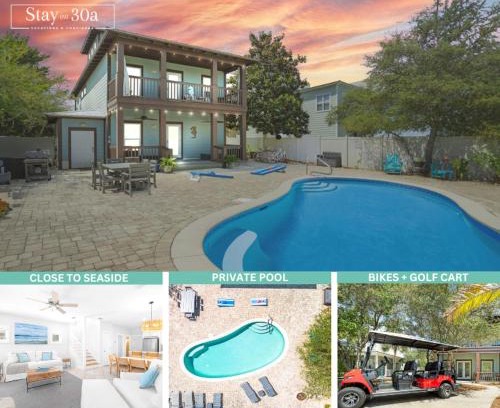 Village of Sugar Beach House | Sugar Hill Hang by Stay on 30A- Pool, Bikes, Golf Cart