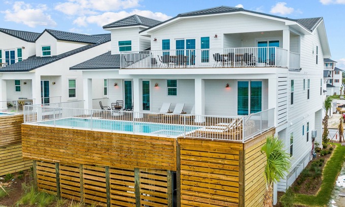 Bay County House | Sundial: Massive 9 BR Home- Sleeps 26, Beachfront, Priv. Pool, Pet friendly!