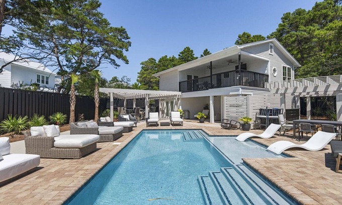 Dune Allen Beach House | Walk to the Beach, Private Pool - Coconut Castle