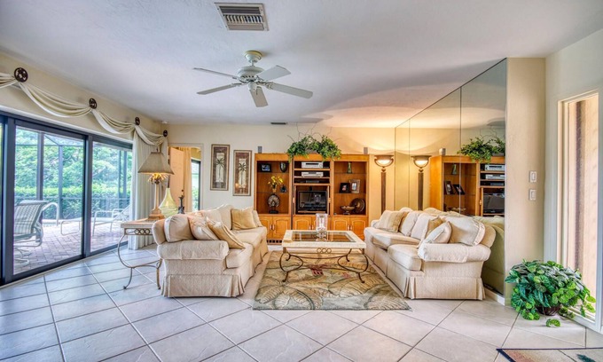Marco Island House | Waterfront Pool and Spa Home with Dock, Walk to Restaurants, Shopping,...