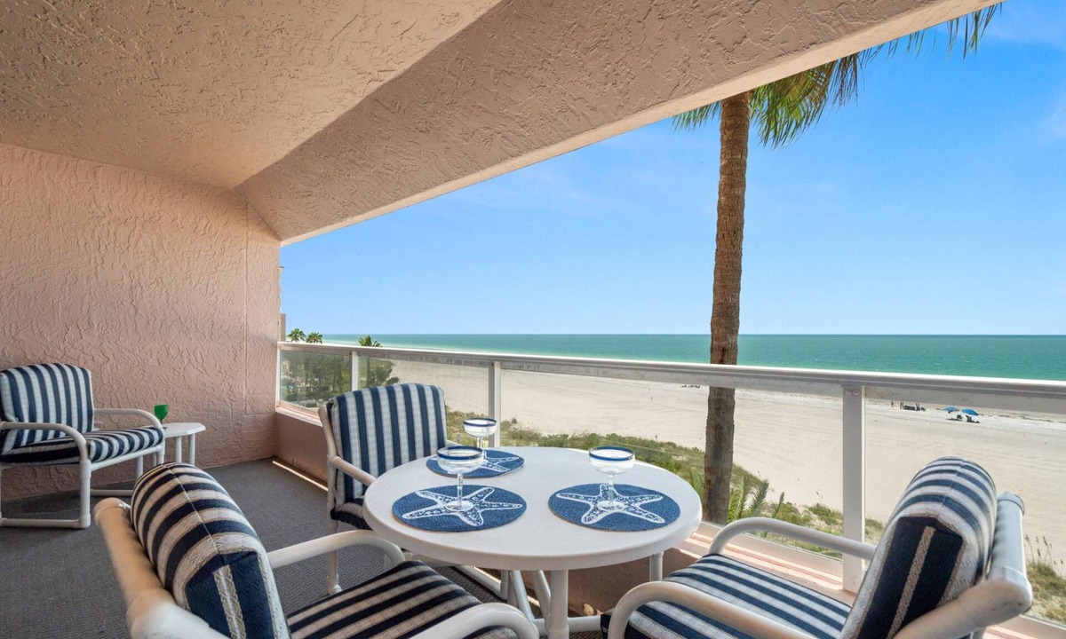 Sand Key Condo | Beachfront! Gorgeous Views! Pool, Hot Tub, Tennis Courts, Fitness Room ~ 5F Crescent Beach Club