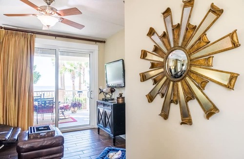 Panama City Beach Condo | BEACHFRONT GRAND PANAMA, 1st FLR DIRECT TO BEACH, PET-FRIENDLY. NEXT TO TIKI BAR