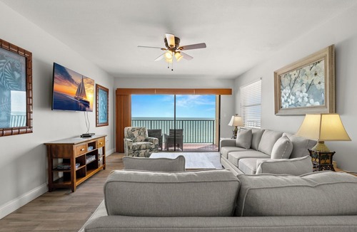 Madeira Beach Condo | 🌊 Las Brisas #407 — Spacious 3BR Gulf Front Condo with Balcony & Beach Views