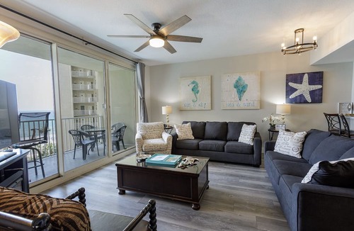 Panama City Beach Condo | Remodeled Luxury 2BR Beachfront Condo at Shores of Panama #611 | Same-Floor Reserved Parking