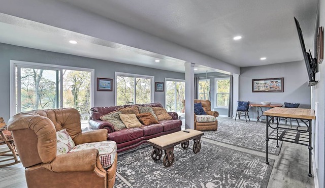 Hot Tub + Dock! Spacious Lakefront Retreat